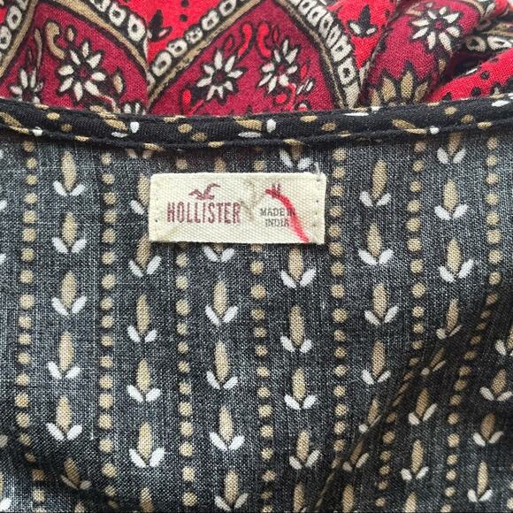 Hollister Black Patterned Long Sleeve Romper Size M - Picture 5 of 13